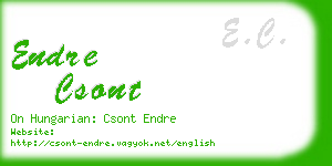 endre csont business card